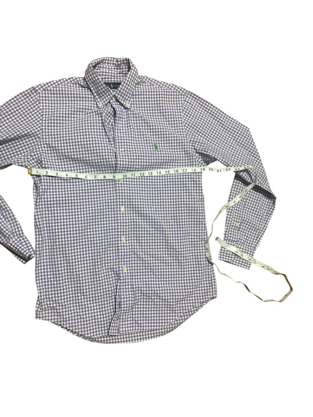 Ralph Lauren Polo Lavender Gingham Shirt Mens Small Custom Fit Button Up - Picture 4 of 6